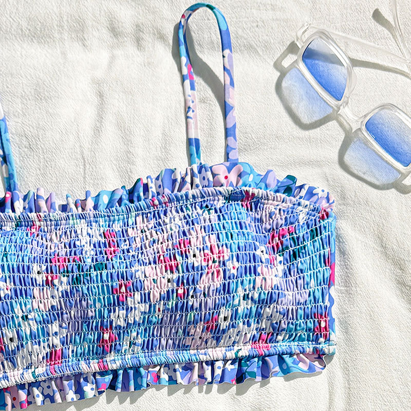 Casava Bloom Lace-Up Bikini Top