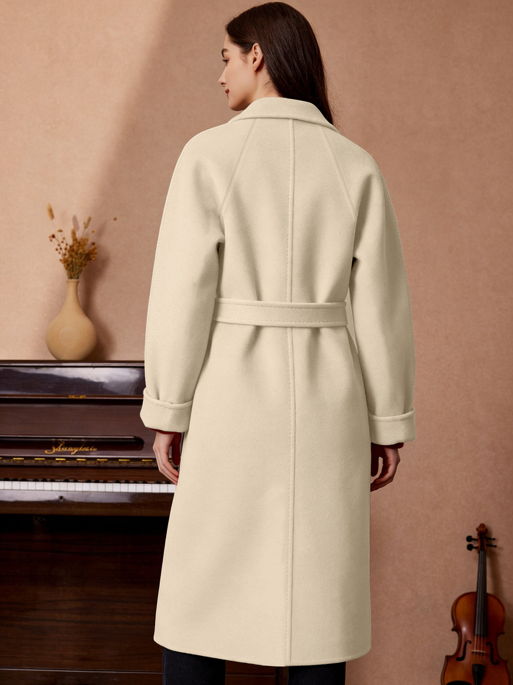 Women's Cashmere Coat, Loose Fit