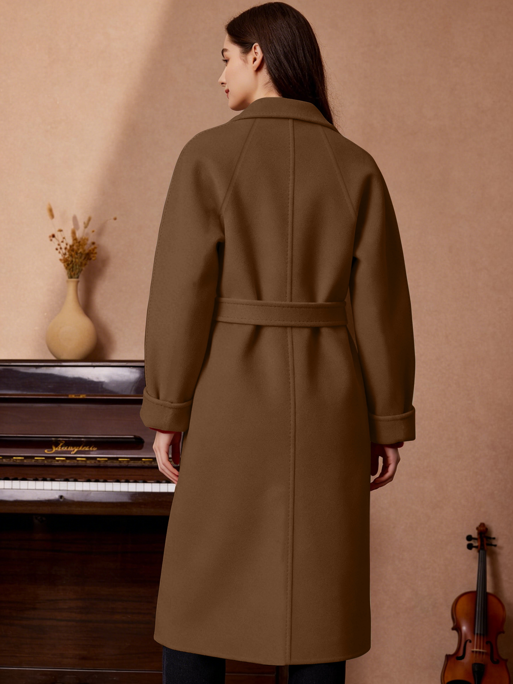 Women's Cashmere Coat, Loose Fit