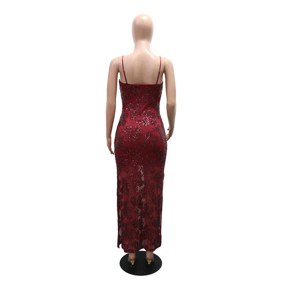Casava Sequin Strap Evening Gown