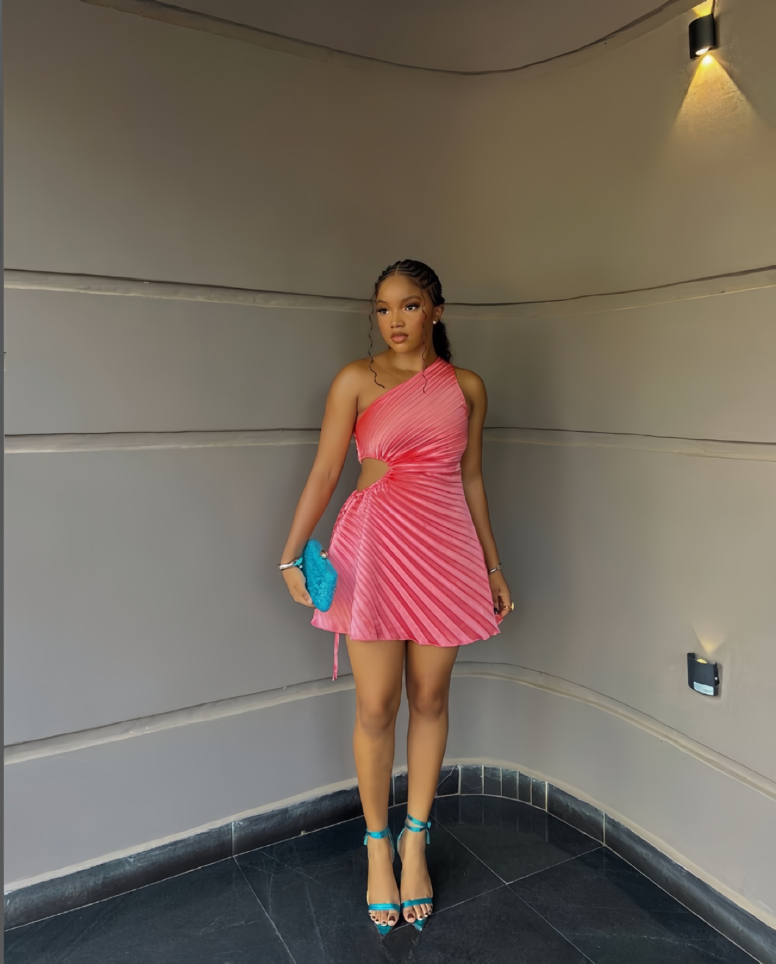 Stripe Sleeveless Regular Dress