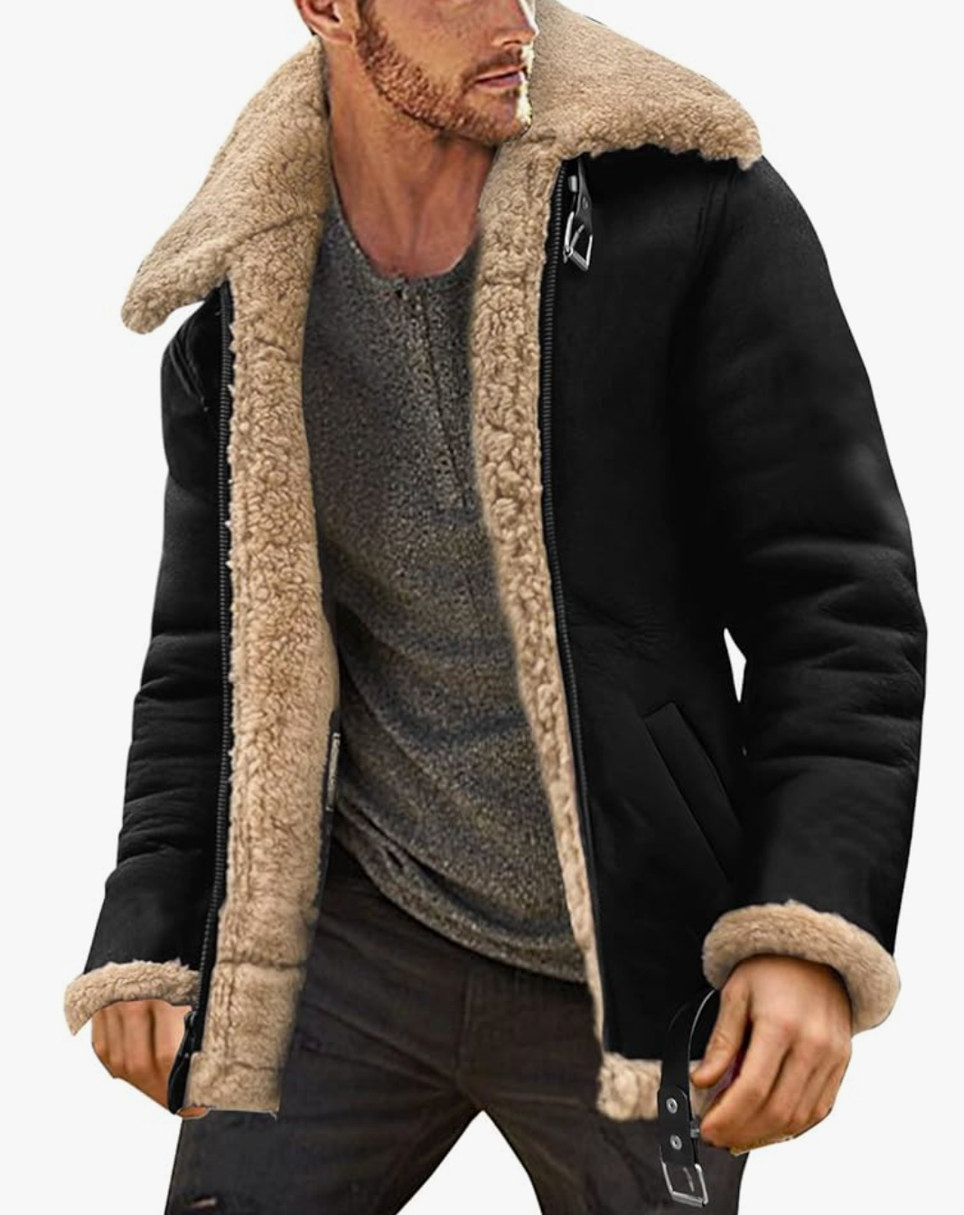 Men's Thickened Faux Leather Jacket
