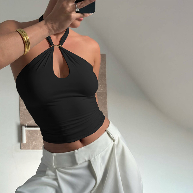 Casava Backless Chic Puff Sleeve Top