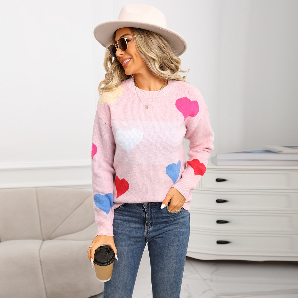 Casava Heart-shaped Knitted Sweater