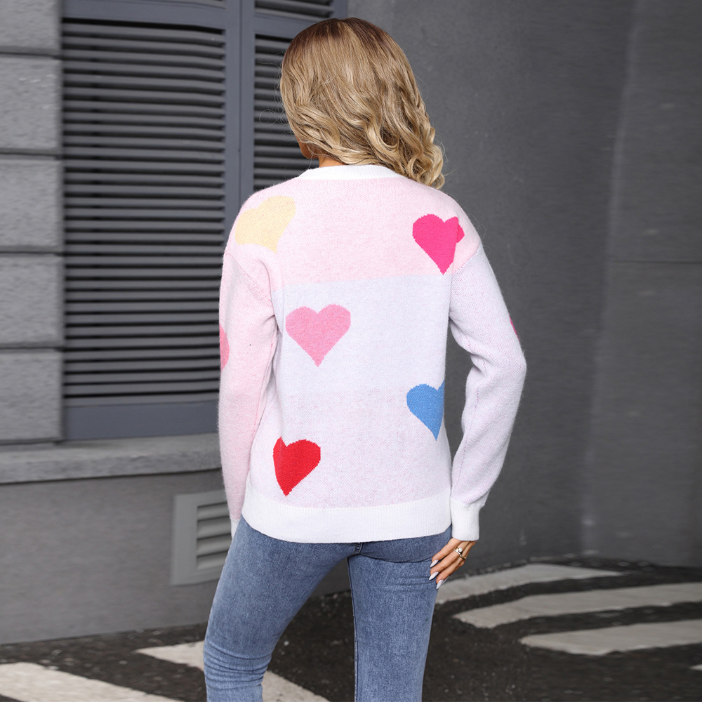 Casava Heart-shaped Knitted Sweater