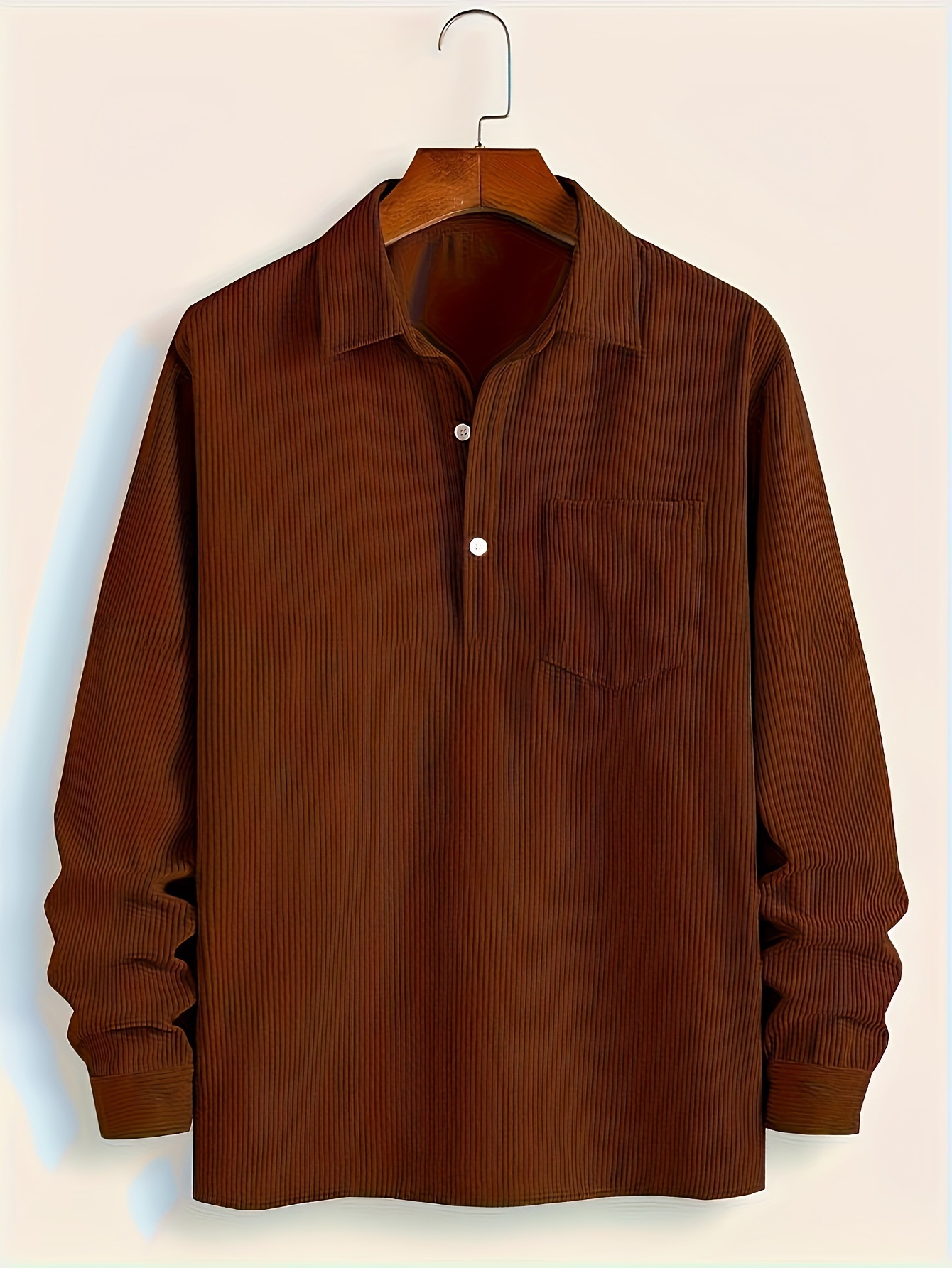 Long Sleeve Corduroy  T-Shirt