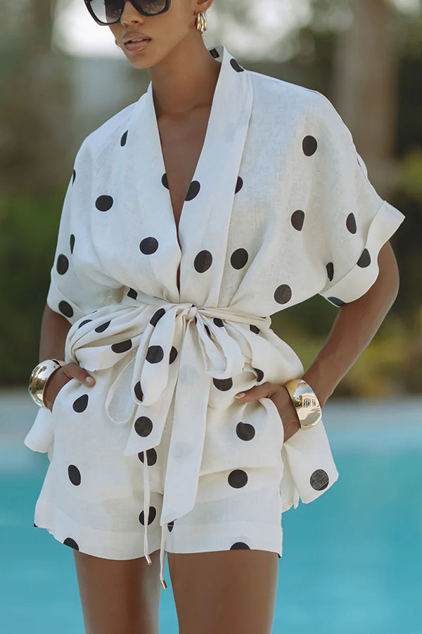 Two-Piece Suit Polyester Linen