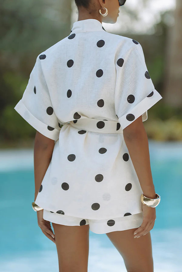 Two-Piece Suit Polyester Linen