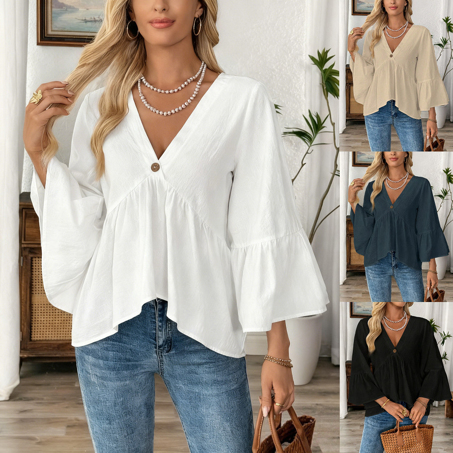 Casual Cotton Spring Summer Women's Shirt