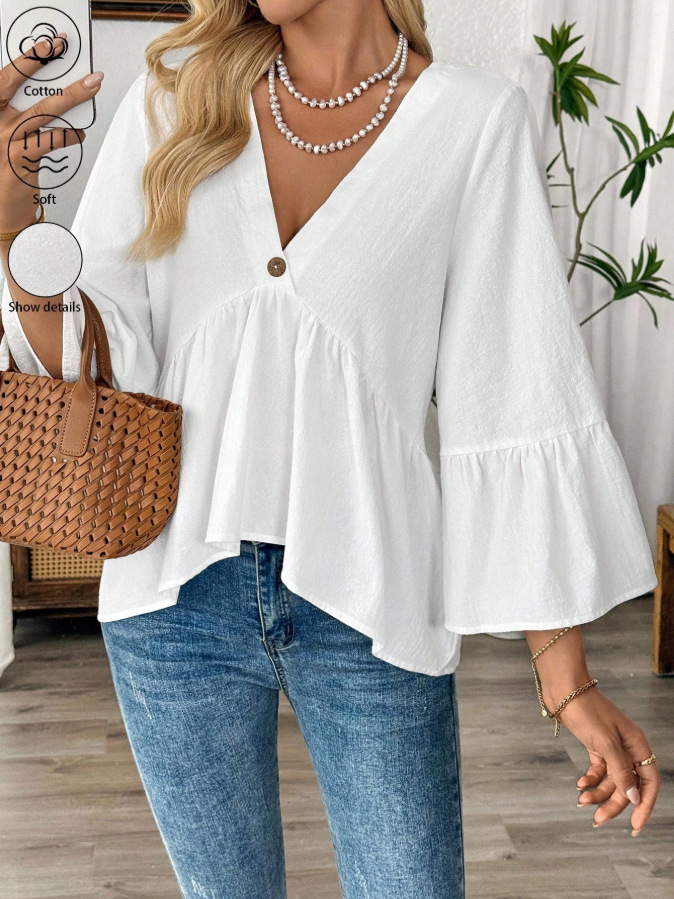Casual Cotton Spring Summer Women's Shirt