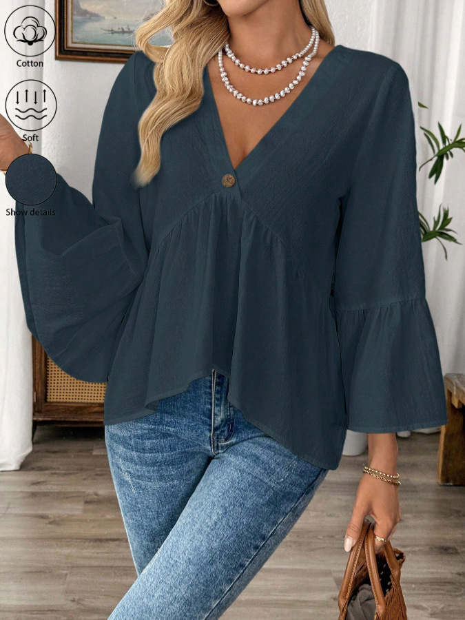 Casual Cotton Spring Summer Women's Shirt