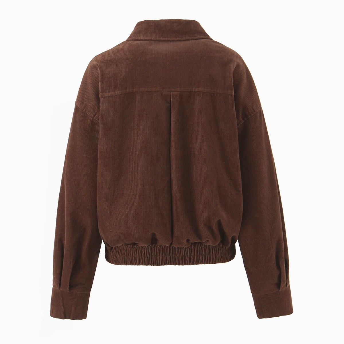 Maillard Style Solid Color Zipper Jacket