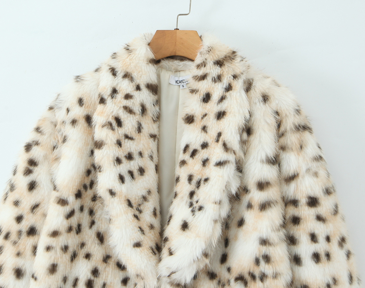 Leopard Print Fur Coat