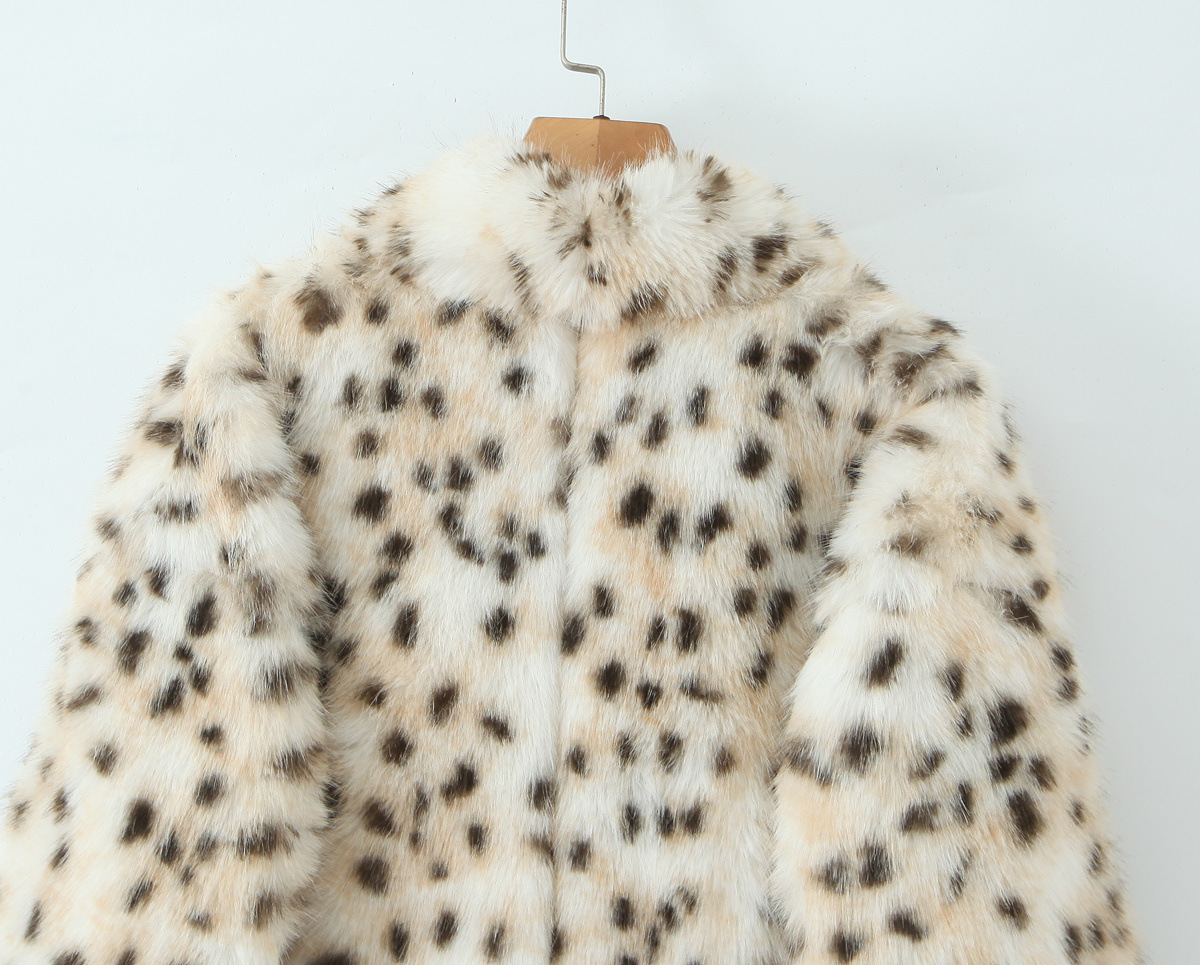 Leopard Print Fur Coat