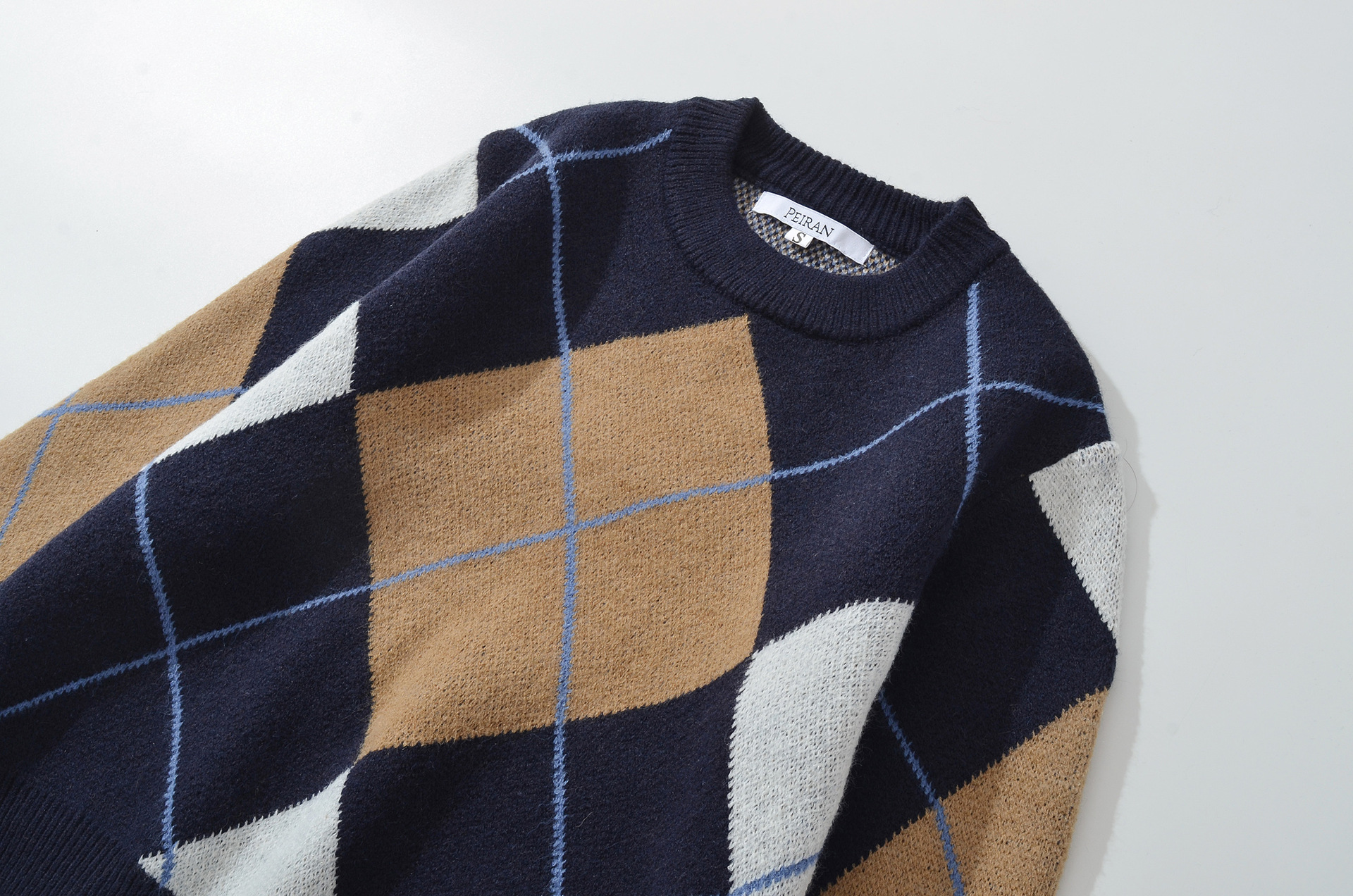 Geometric Acrylic Long Sleeve Sweater