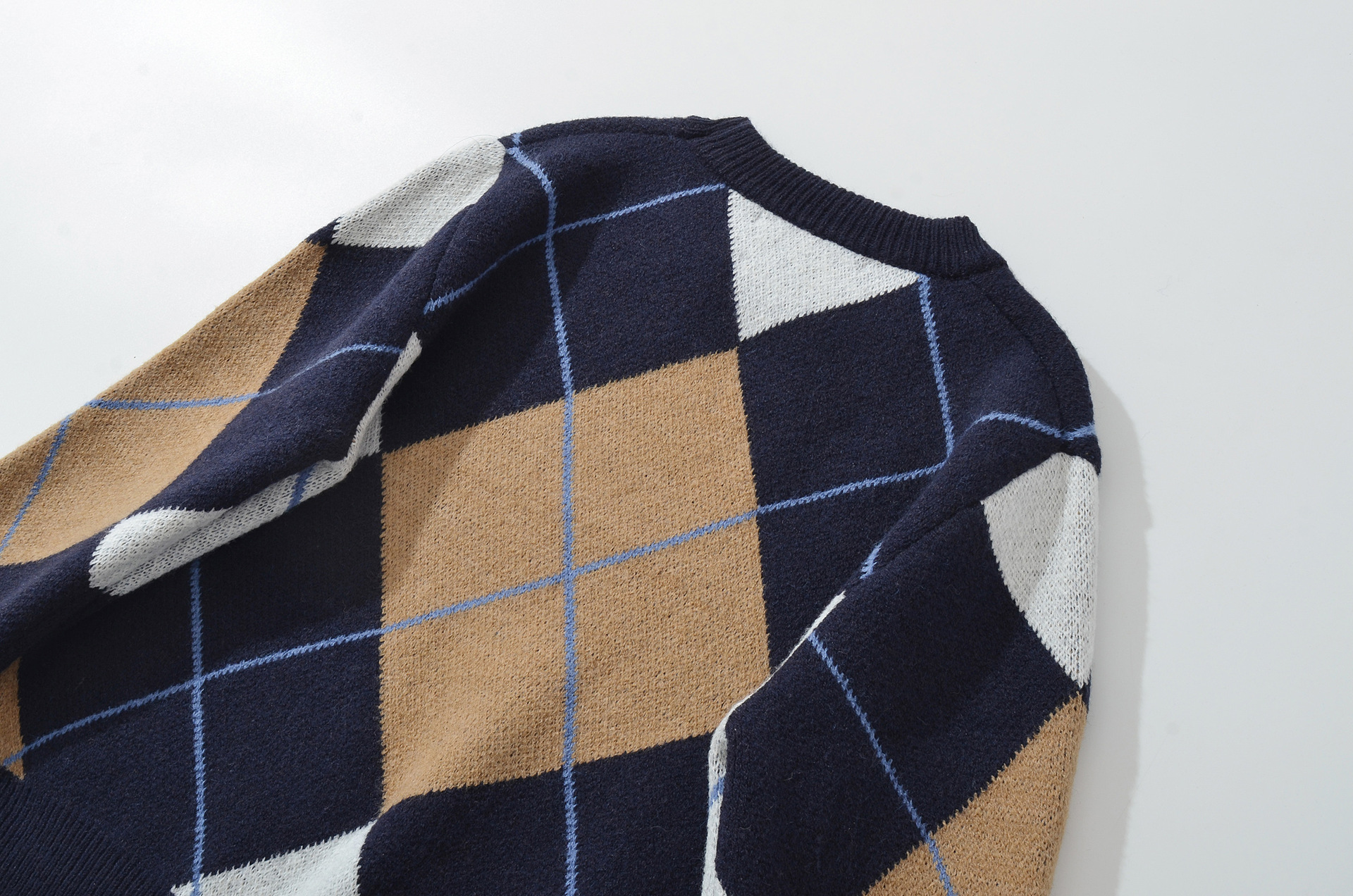 Geometric Acrylic Long Sleeve Sweater