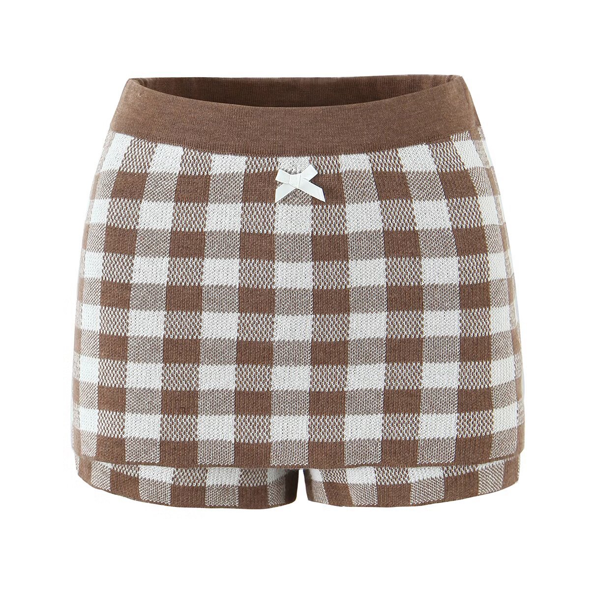 Plaid Pant Co-ord Set With Long Sleeve Top And Shorts