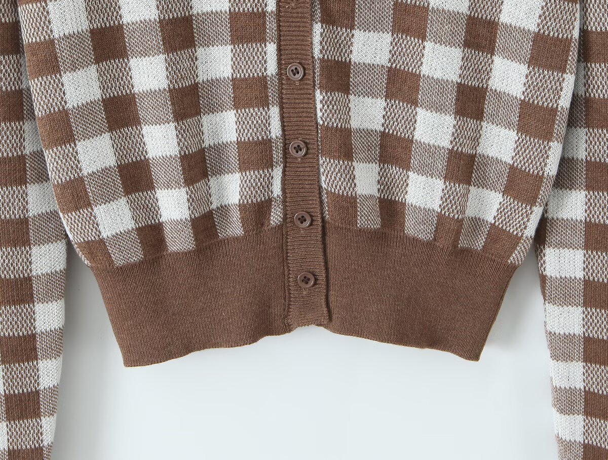 Plaid Pant Co-ord Set With Long Sleeve Top And Shorts