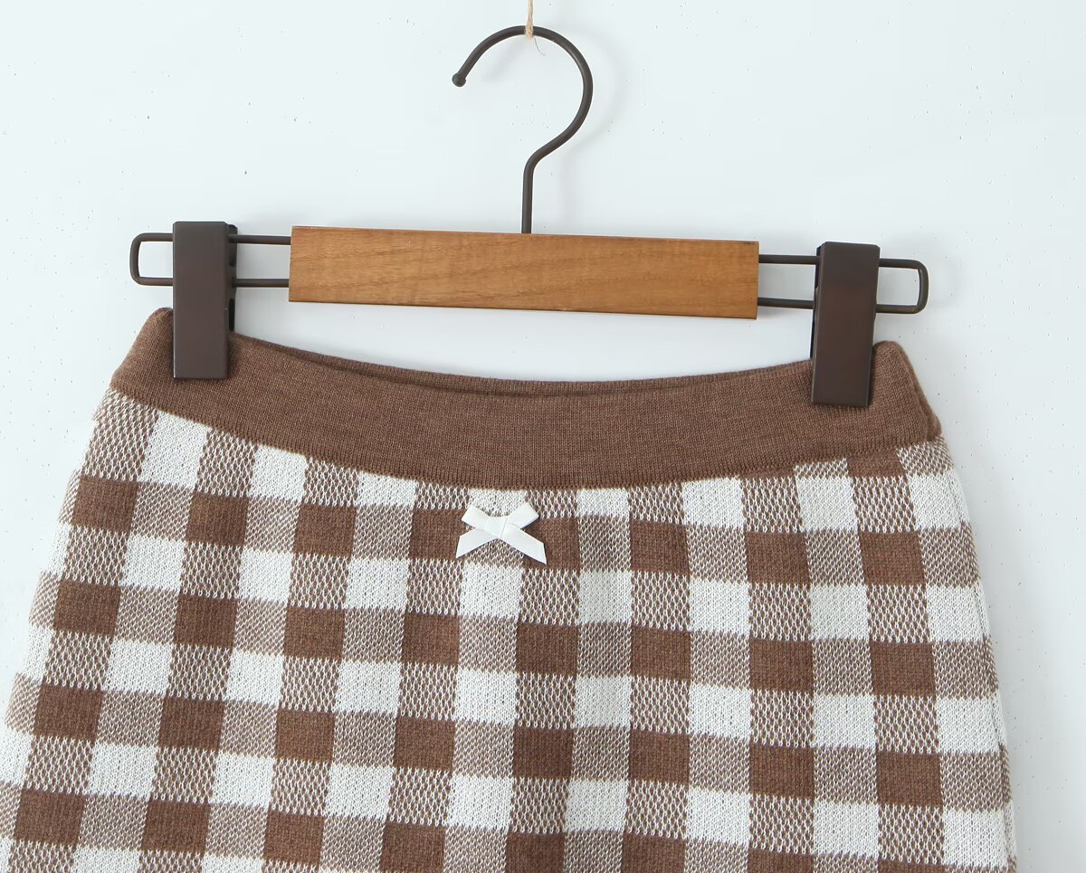 Plaid Pant Co-ord Set With Long Sleeve Top And Shorts