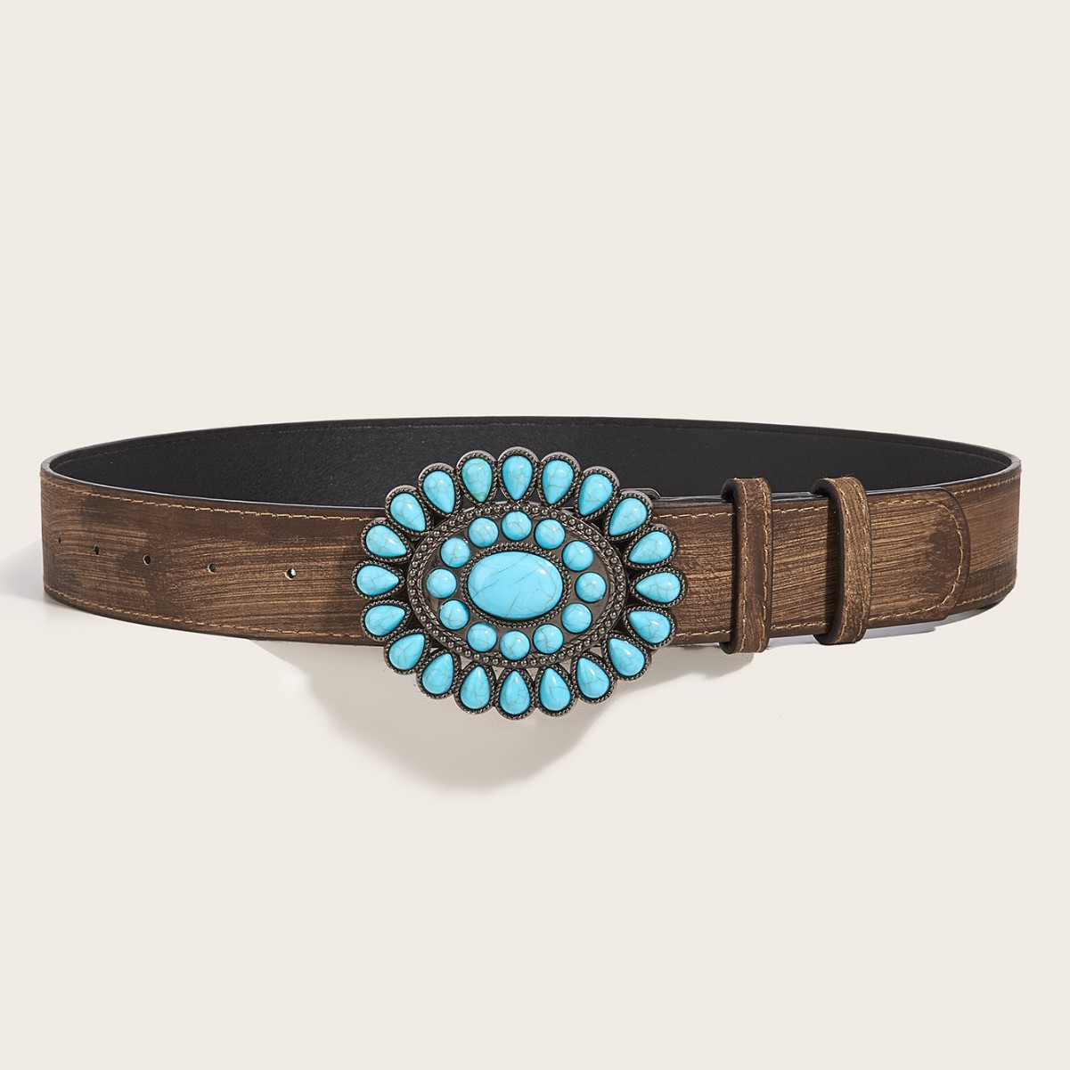 Retro Rose Pattern Belt