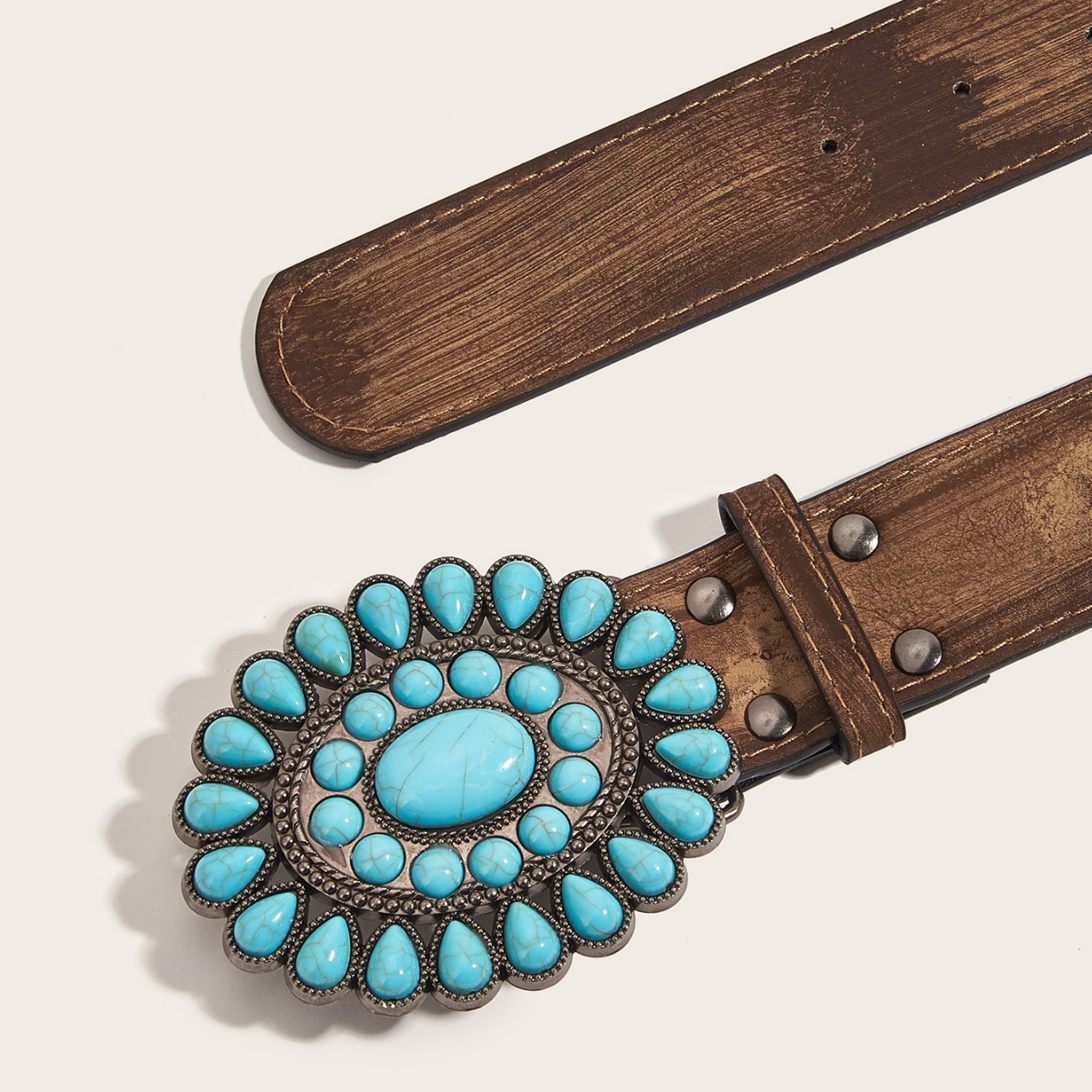 Retro Rose Pattern Belt