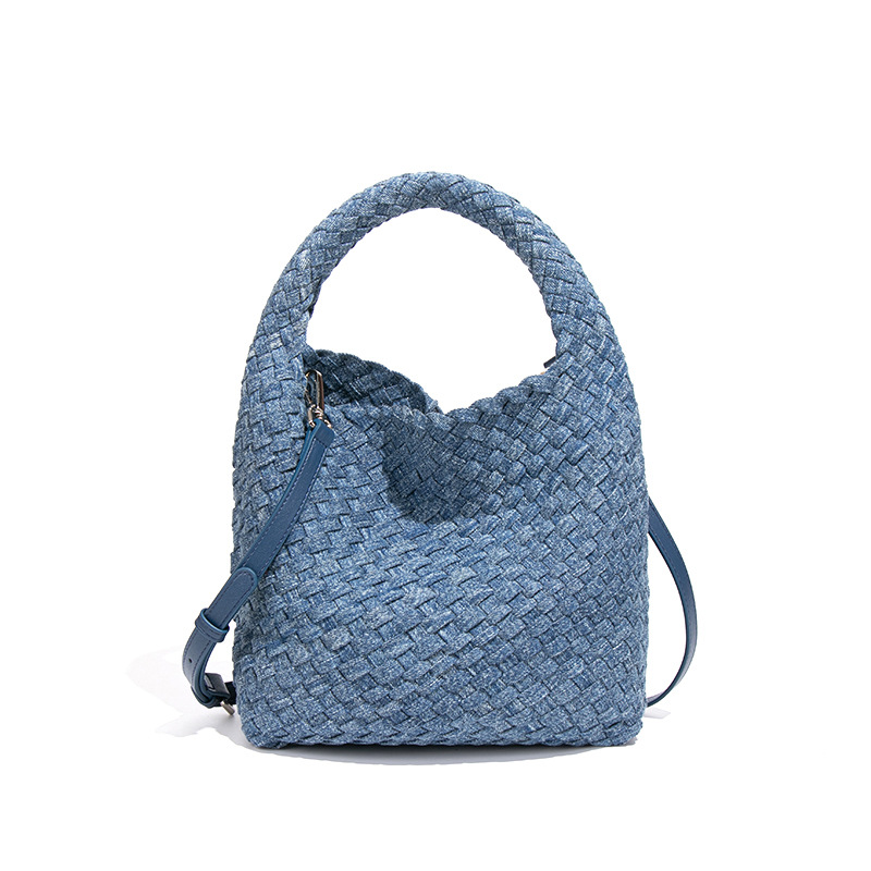Tie Dye Denim Bucket Shoulder Bag For Women