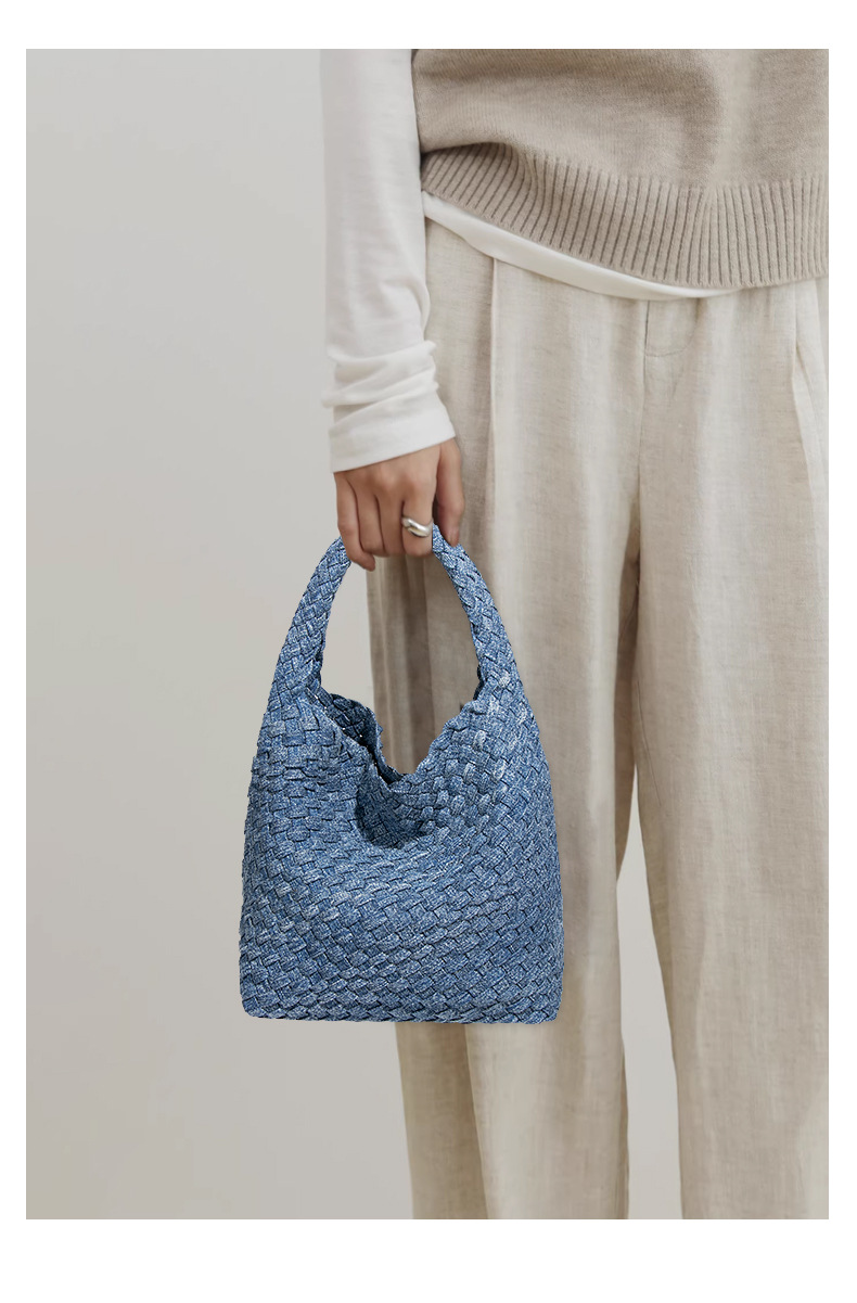 Tie Dye Denim Bucket Shoulder Bag For Women
