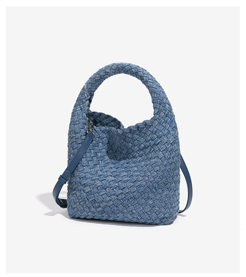 Tie Dye Denim Bucket Shoulder Bag For Women