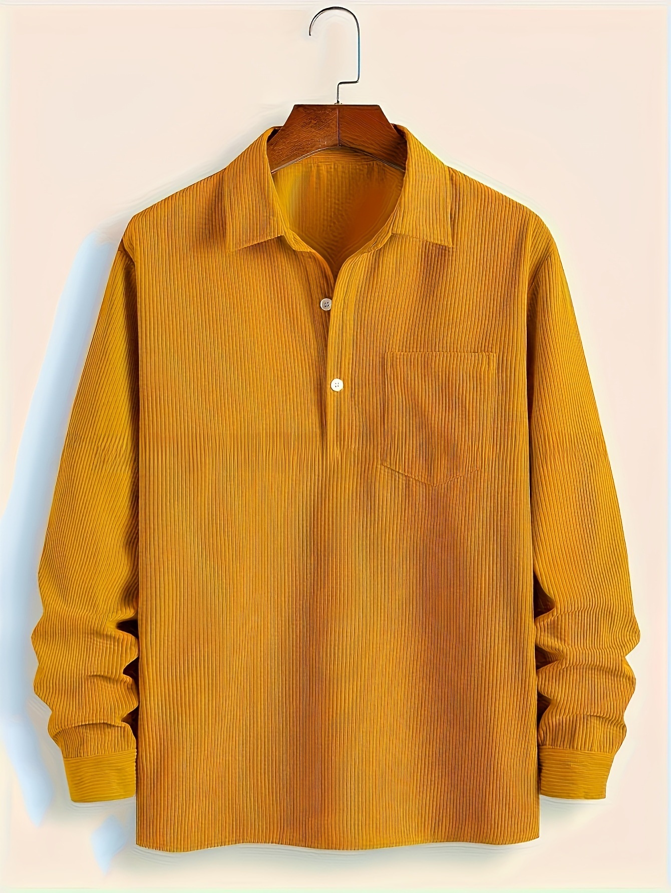 Long Sleeve Corduroy  T-Shirt