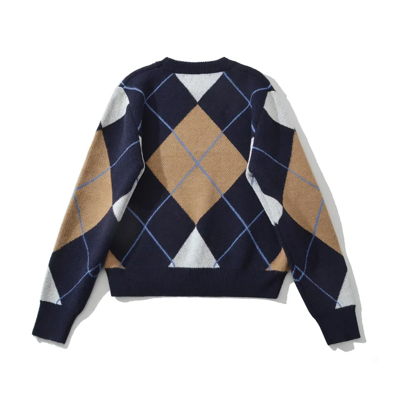 Geometric Acrylic Long Sleeve Sweater