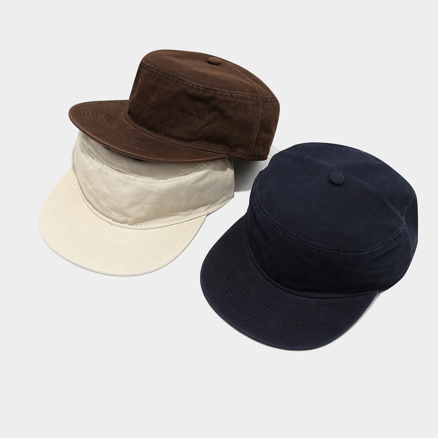Vintage Style Solid Color Ivy Cap For Women With Flat Brim