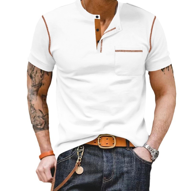 Short Sleeve With Standing Collar