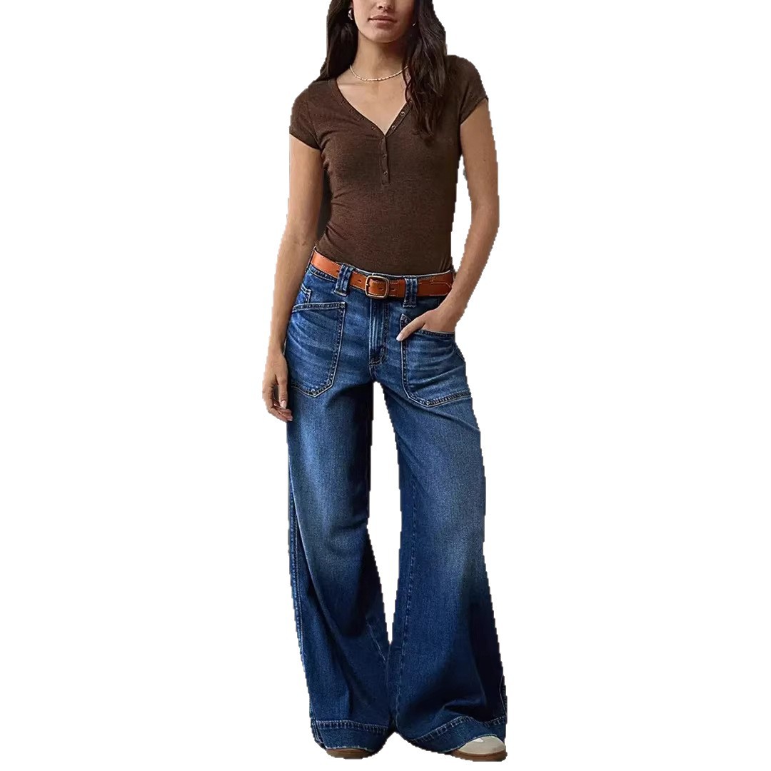 Jeans For Women In Denim Cotton Fabric