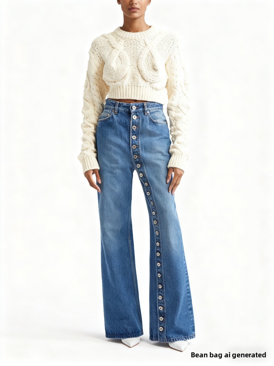 Vintage Style Full Length Jeans