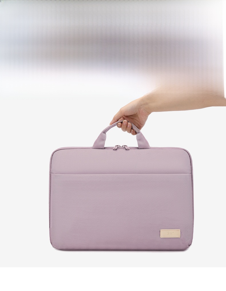 Unisex Solid Color Waterproof Nylon Briefcase