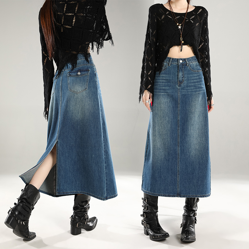 Streetwear Cotton Straight Skirt