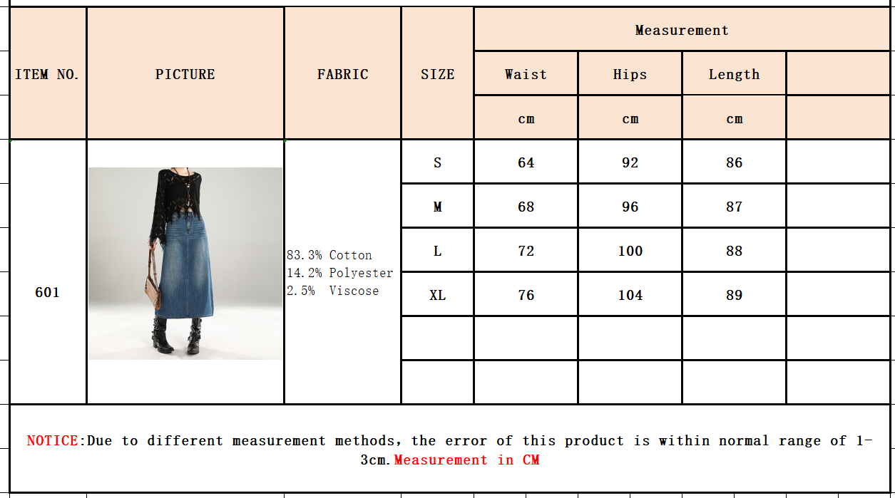 Streetwear Cotton Straight Skirt