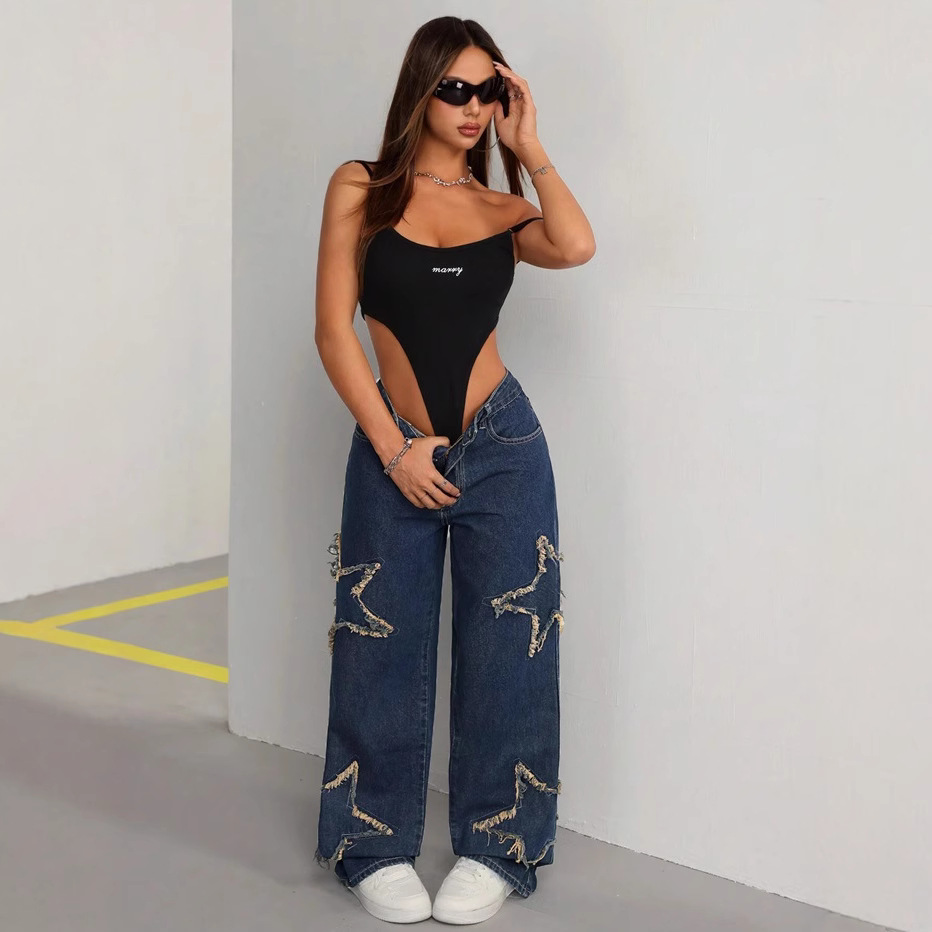 High Waist Waist Line Jeans