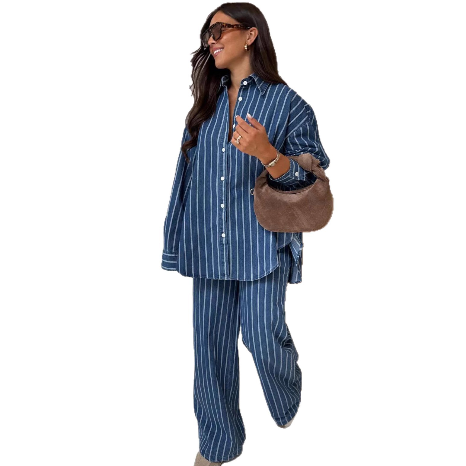 Elegant Stripe Pant Co-ord Set