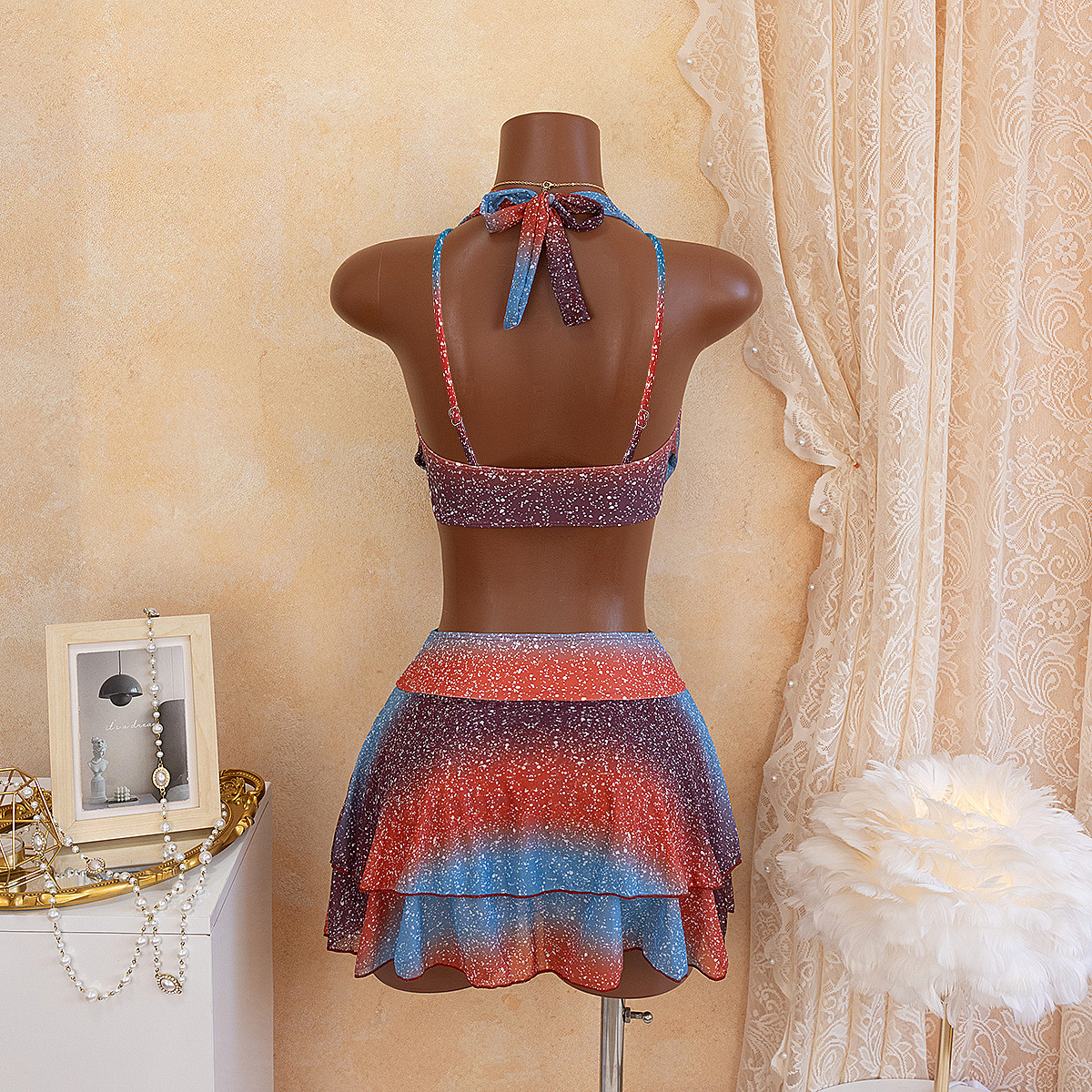 Women’s Polka Dots Split Swimsuit