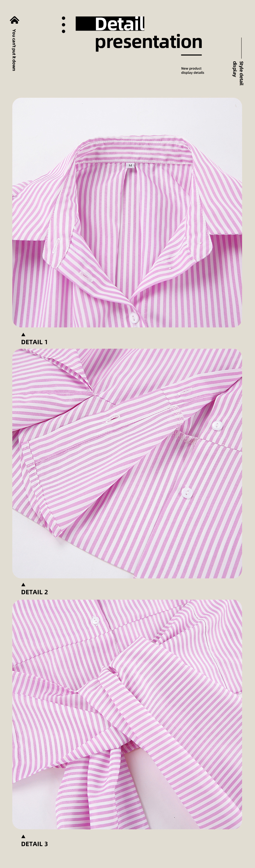 Elegant Long Sleeve Stripe Pattern