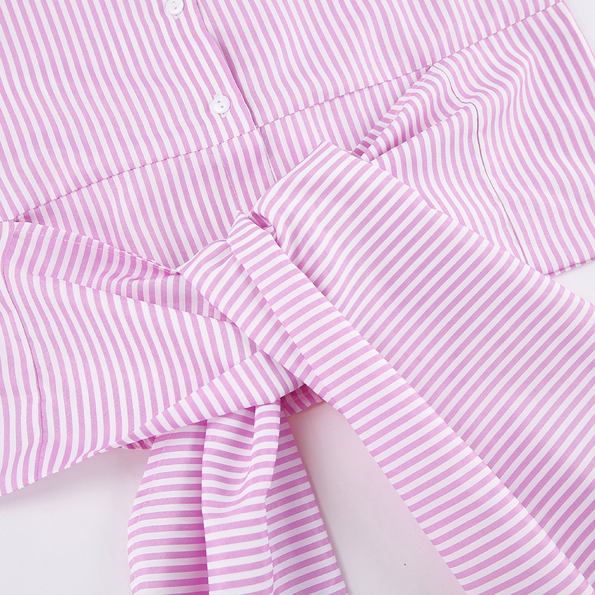 Elegant Long Sleeve Stripe Pattern