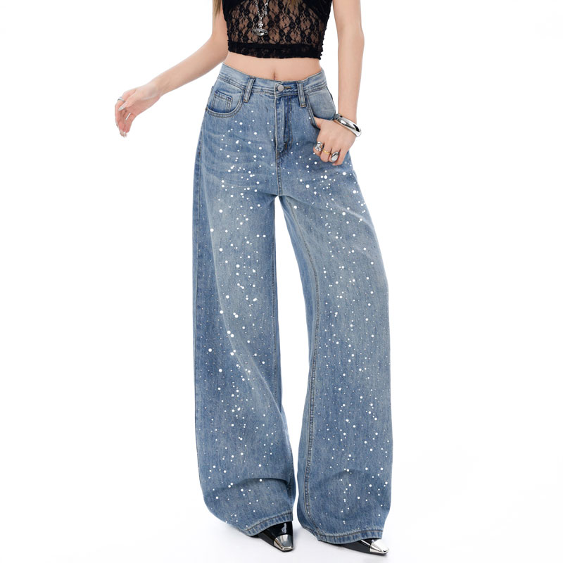 Mid Waist Waist Line Straight Pants