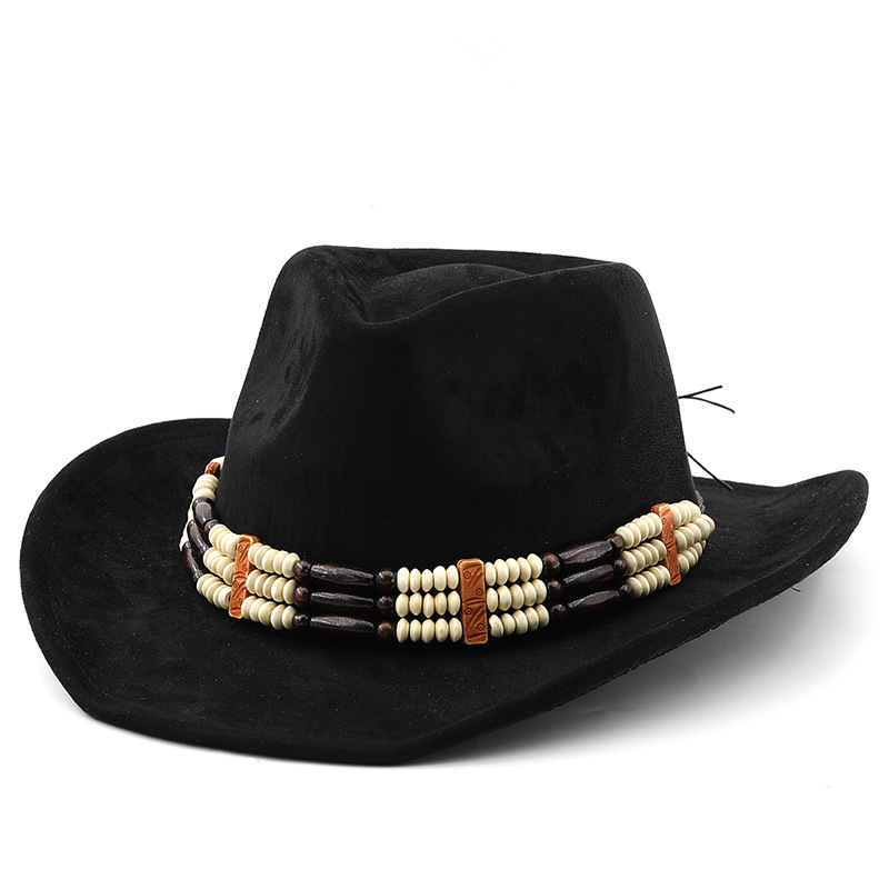 Unisex Vintage Style Wide Brim Fedora Hat In Khaki