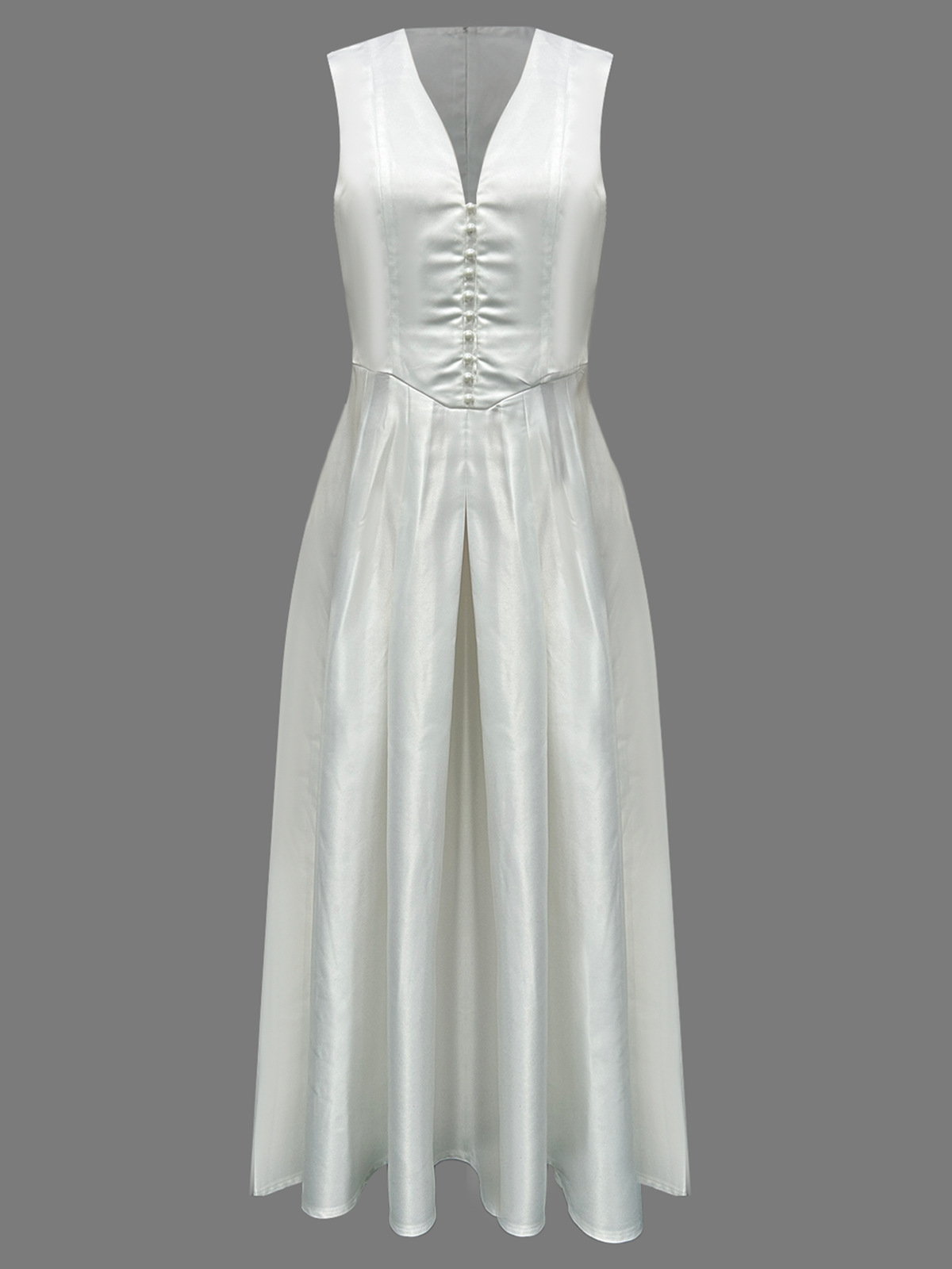 Dress In Polyester Fabric, Available As Midi Dress