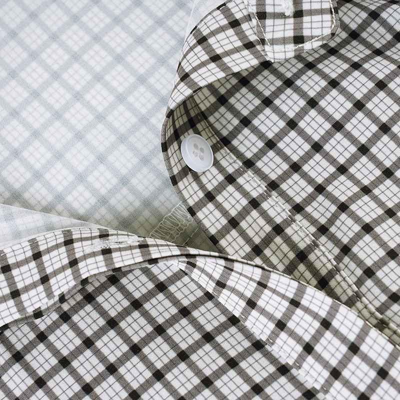Vintage Style Plaid Long Sleeve Polyester Shirt