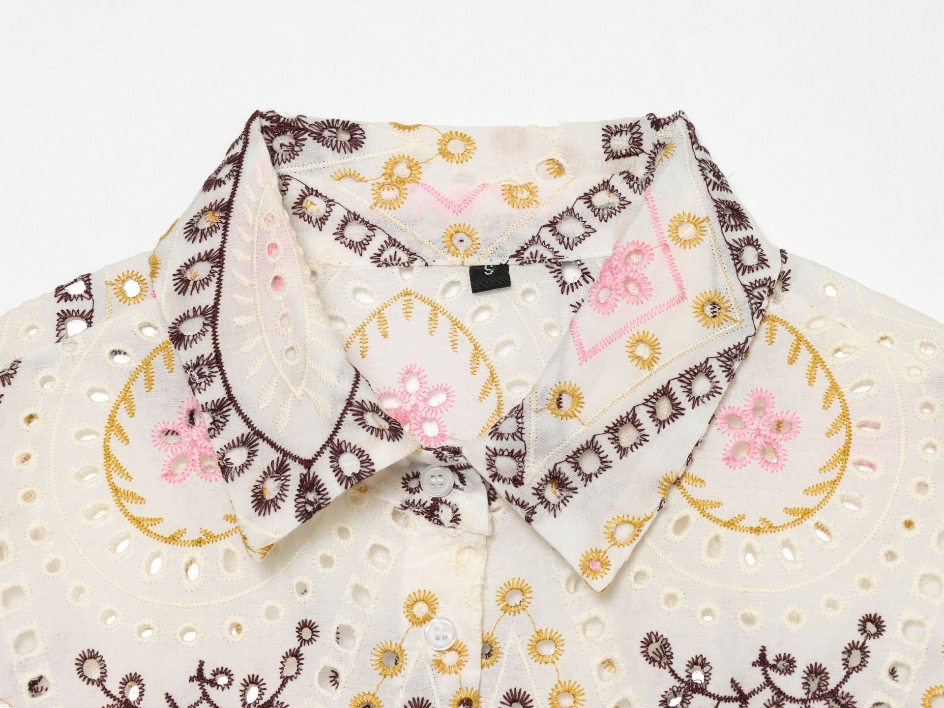 Printing Short Sleeve Polyester Shirt With Embroidery