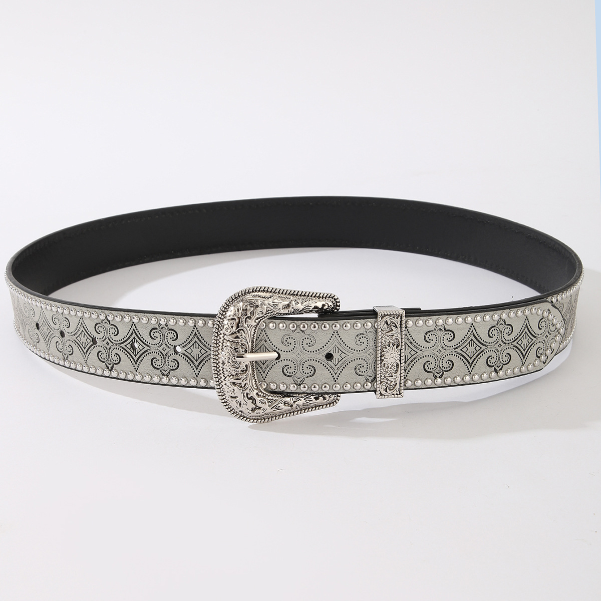 Pu Leather Women's Leather Belt With Wiped Color Surface