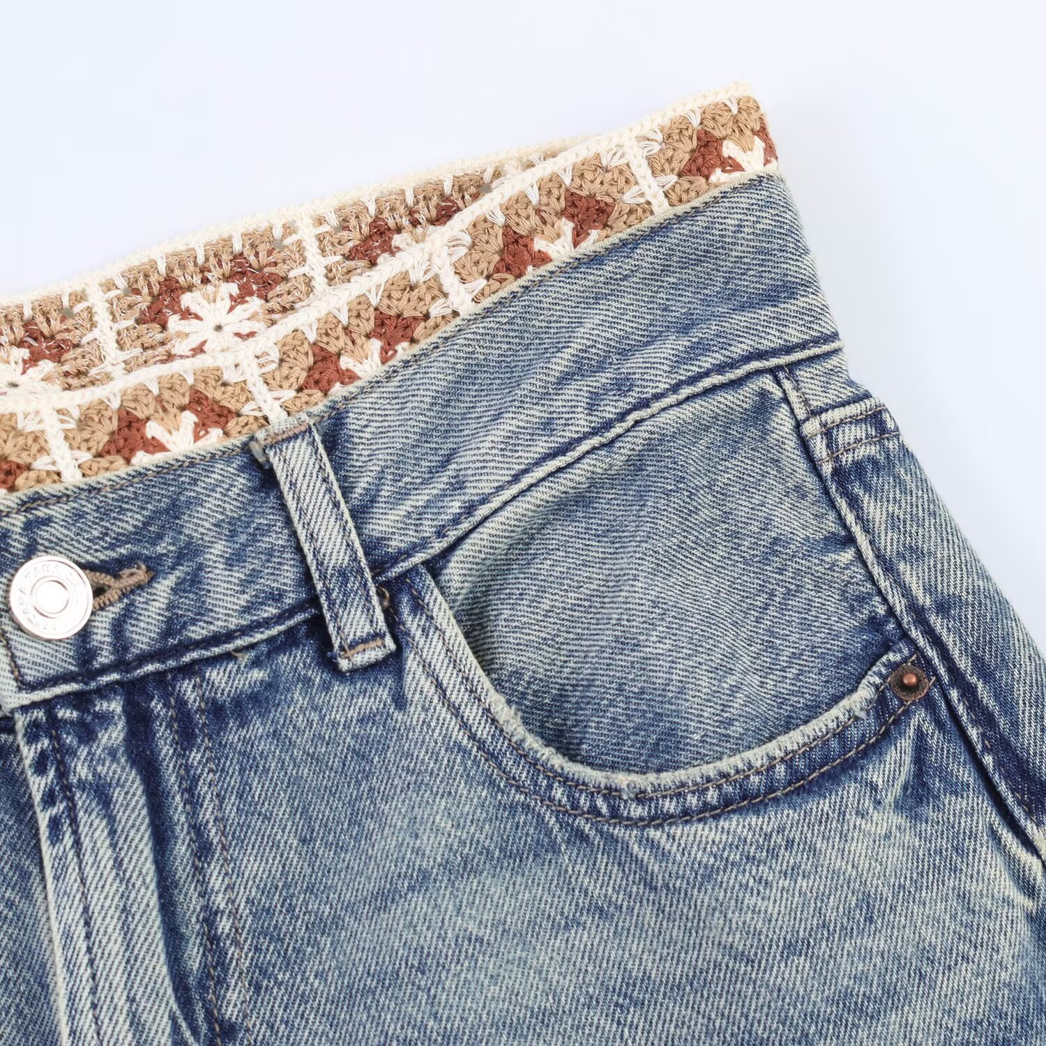 Casual Solid Color Denim Jeans Pant Co-ord