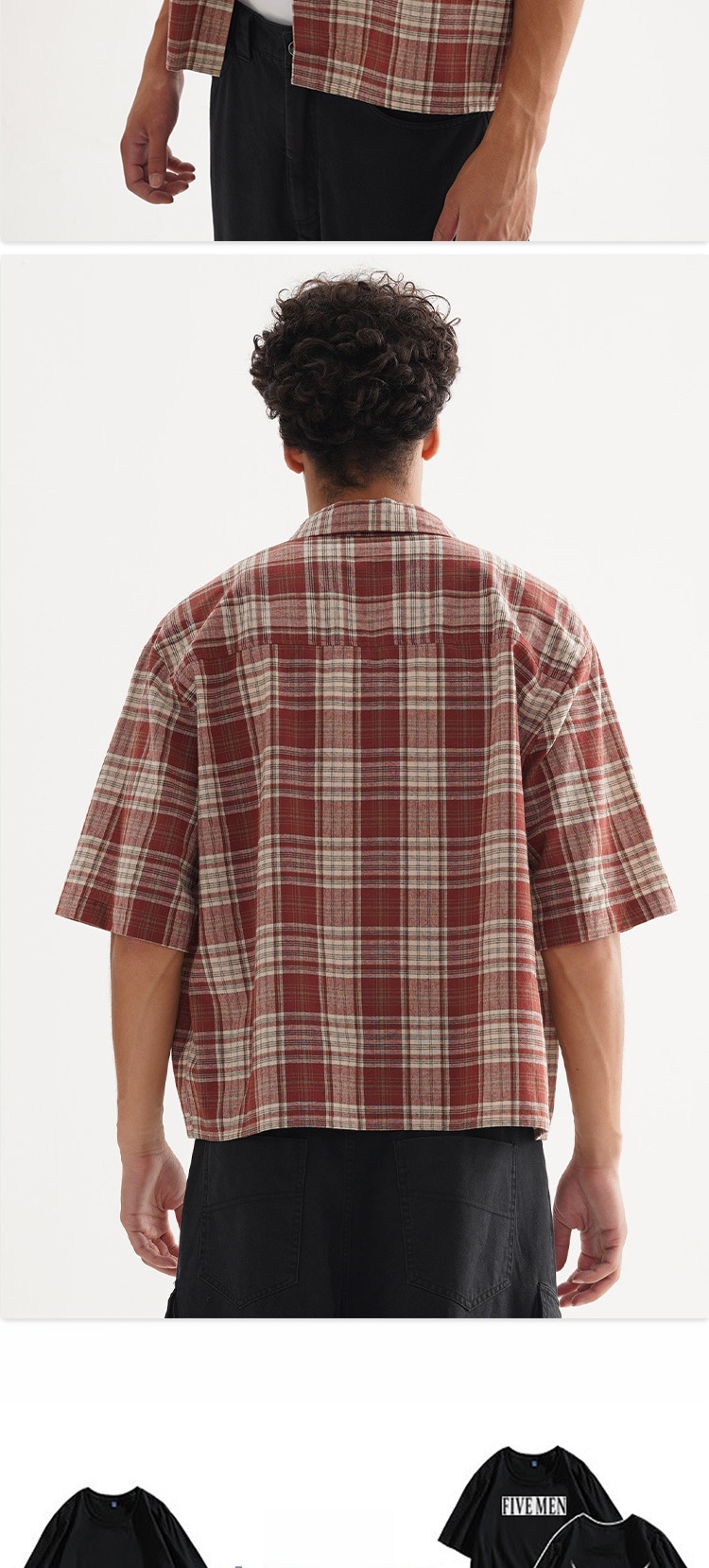 Plaid Casual Short Sleeve Blouse